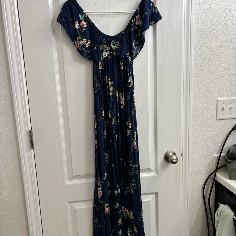 Band of Gypsies Blue Floral Dress